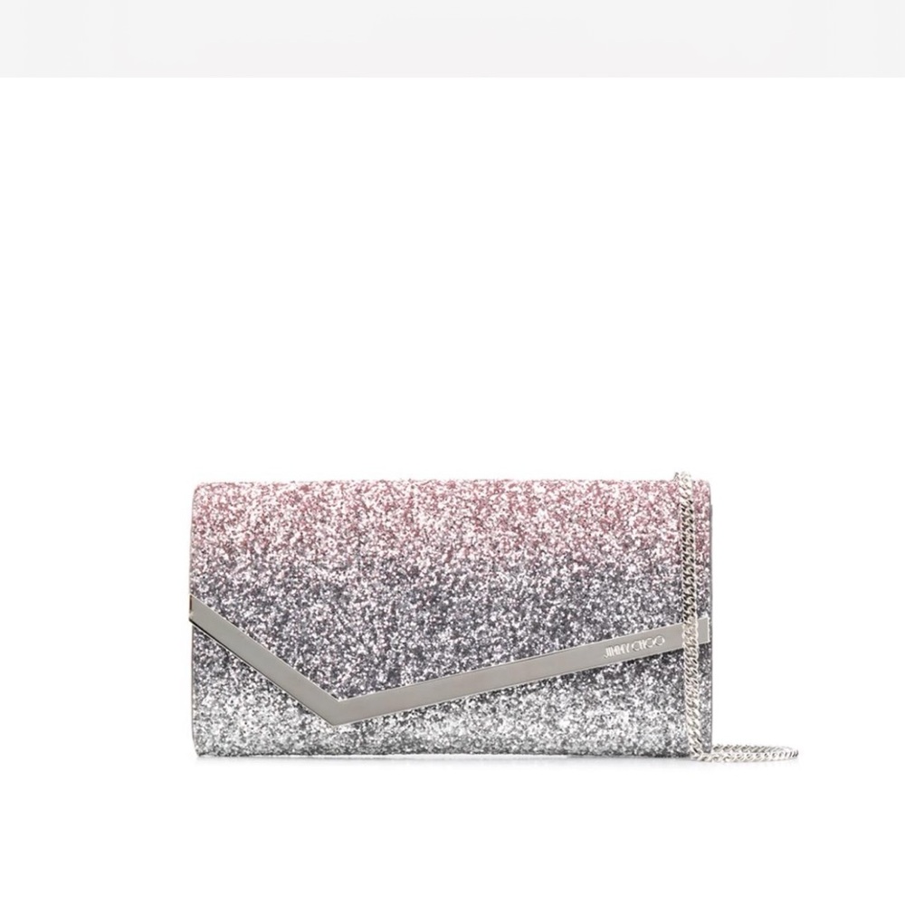 Jimmy Choo Elegant Glitter Clutch Bag
